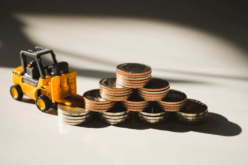 Stack of coins symbolizing savings, profit, and financial planning