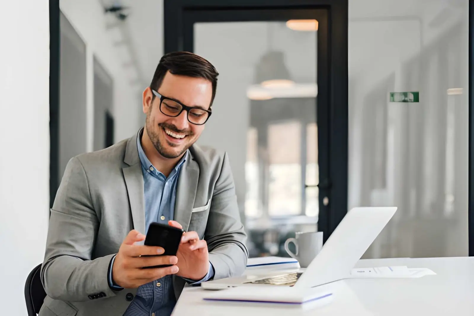 happy businessman- revenue based financing