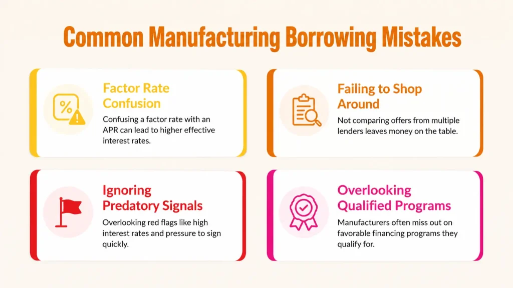 Mistakes Manufacturers Make When Borrowing