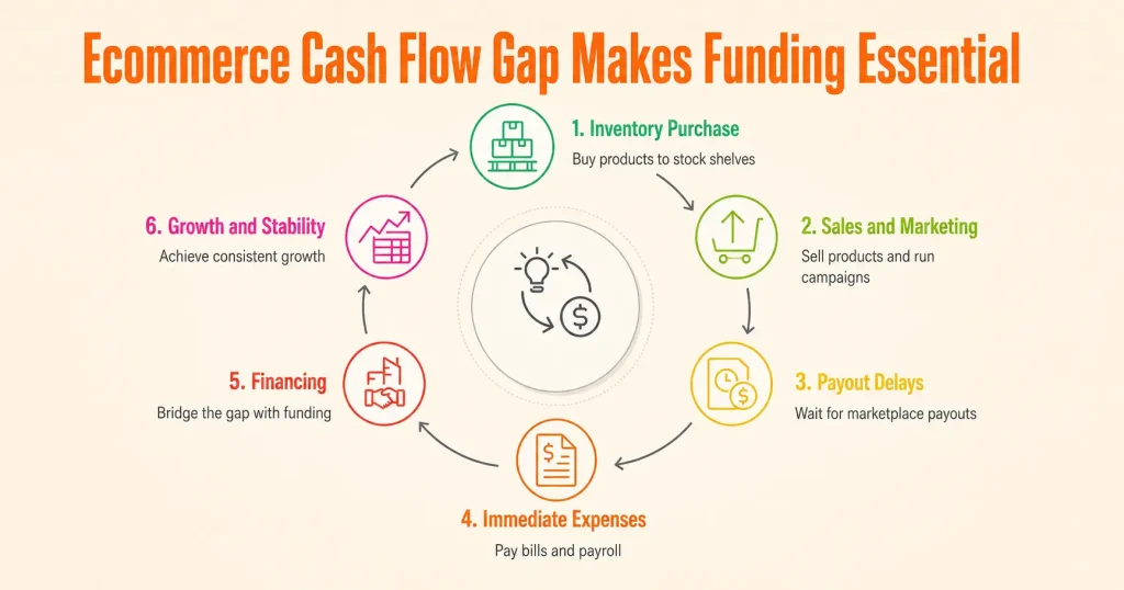Ecommerce Cash Flow Gap Makes Funding Essential