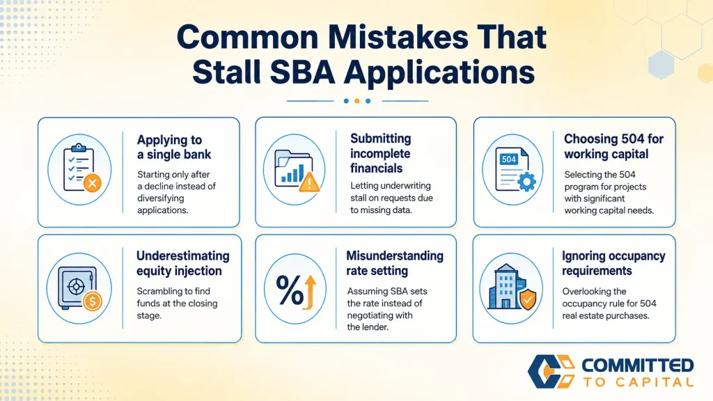 Common Mistakes That Stall SBA Applications